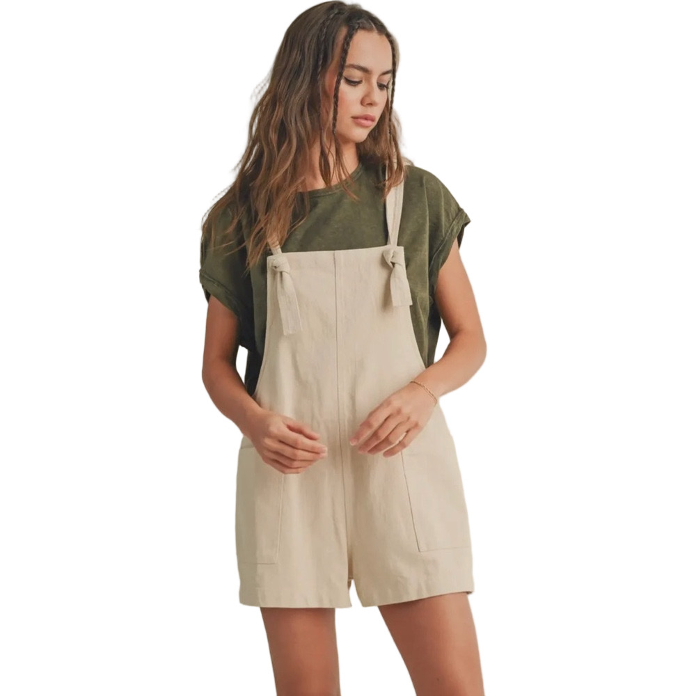 Miou Muse Jumper Romper Shortalls Stone knotted straps Womens Medium